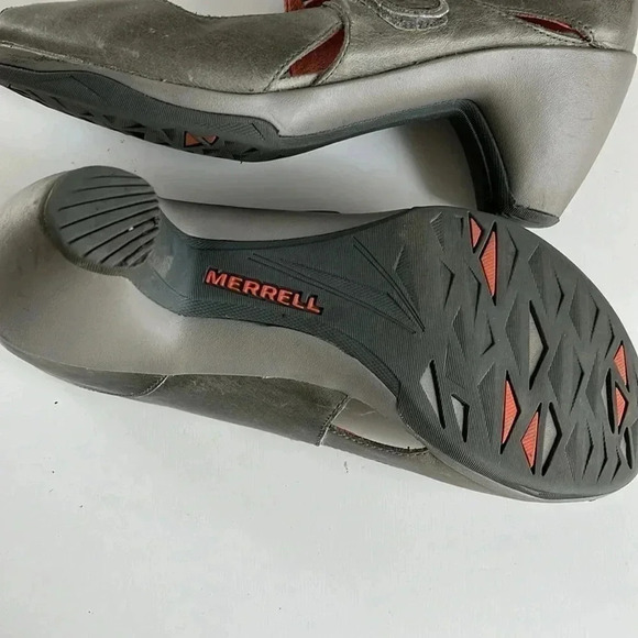 MERRELL Evera MJ Smoke Performance Mary Jane Women’s 8 Heels Grey Velcro Strap - Picture 7 of 8
